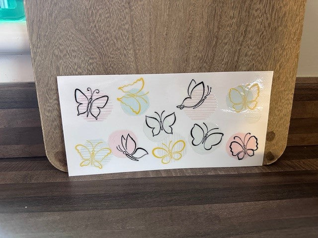 Black and Gold Butterfly Decal