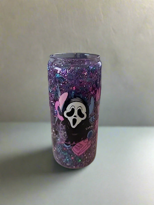 Pre-made Stitch Scream Halloween Snow Globe Tumbler (Fast Flow)